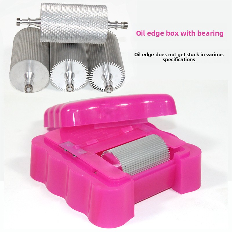 Leather Stamp Set - เครื่องมือสำหรับทาออยล์ขอบ หลากหลายขนาดสำหรับขูดคราบน้ำมันบนเฟือง ทำความสะอาดง่าย พร้อมกล่องใส่ ชุดแสตมป์หนัง ยี่ห้อ